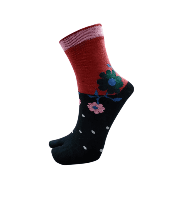 Floral Socks PR-BOX-FLOWER-BLACK