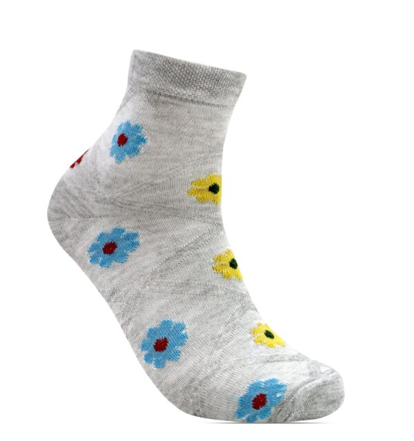 Grey New Flower socks